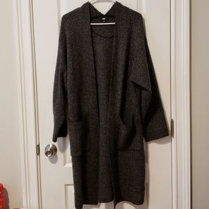 Gray uniqlo coatigan